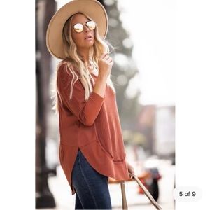 Knit Scoop neck Tunic top